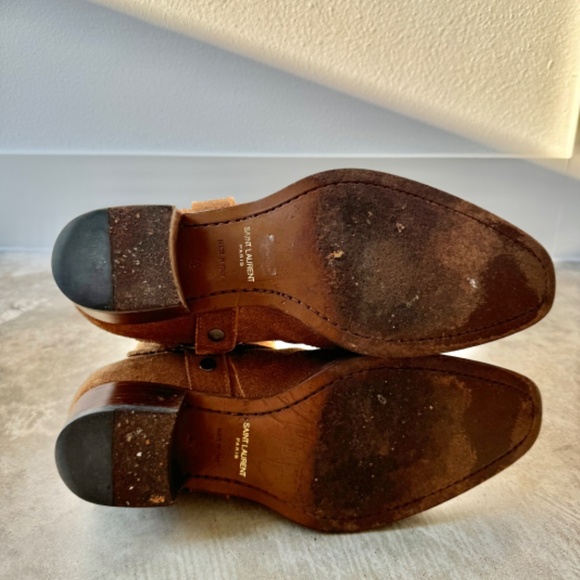 SAINT LAURENT Wyatt Harness Leather Boot Men's Size 42 - Picture 6 of 7